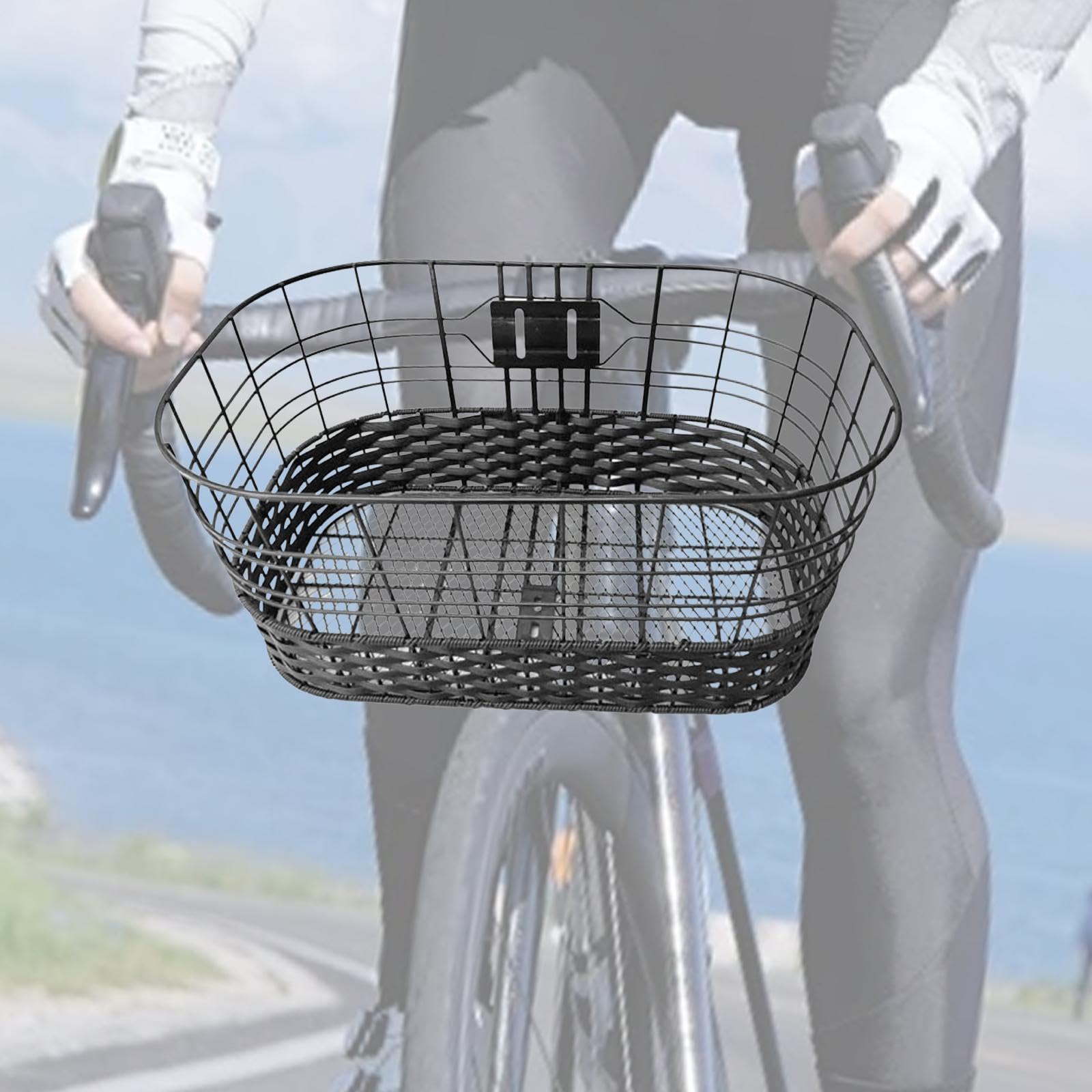 Fahrradkorb, Gepäckkorb für Fahrräder, Rostbeständige Beschichtung, Einfache Montage, Groß