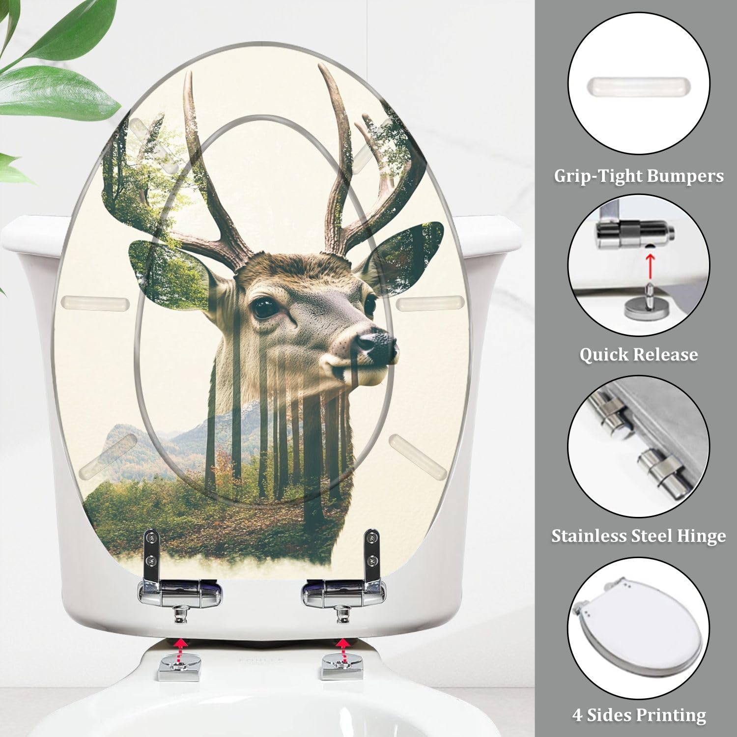 Langer WC-Sitz für Badezimmer