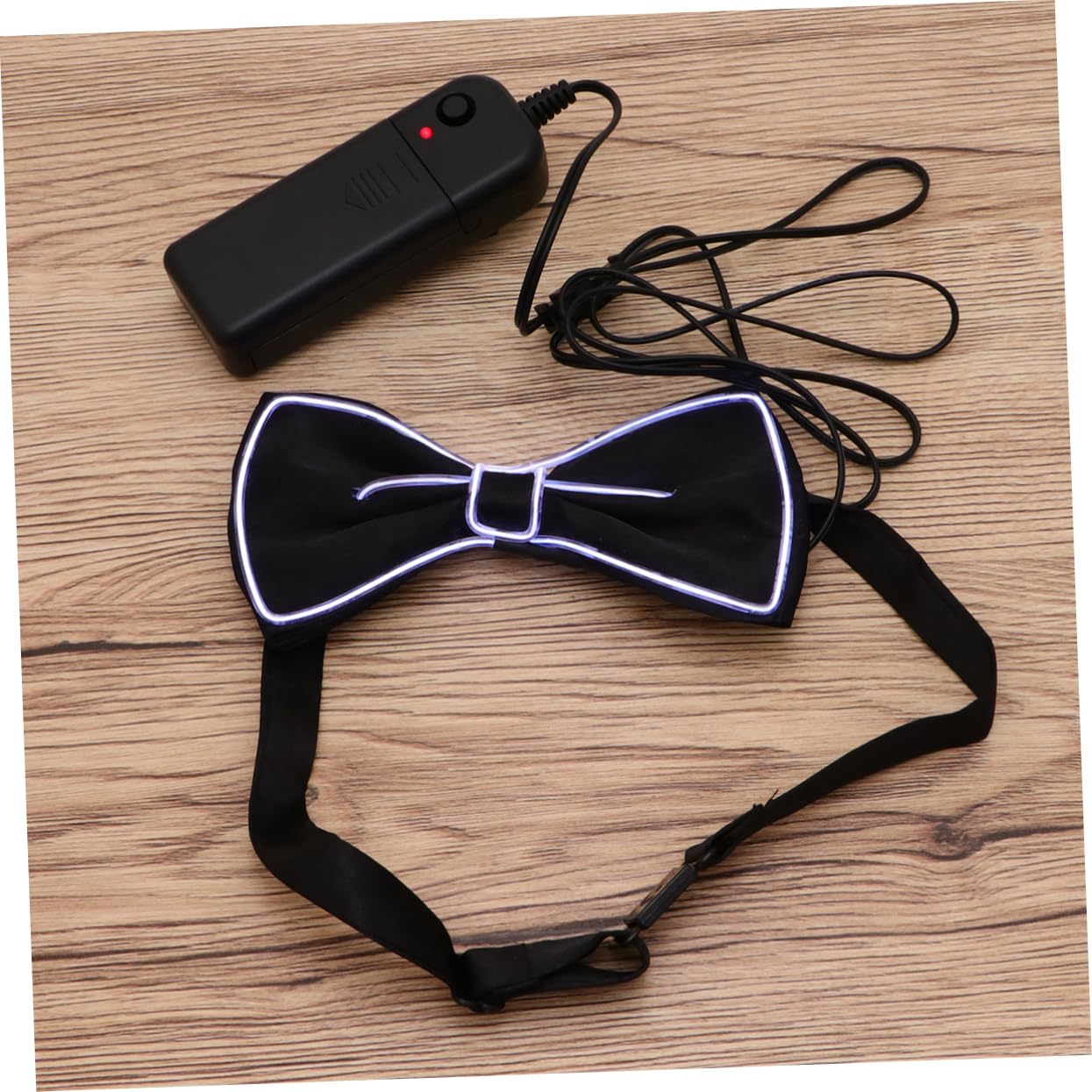 Beavorty Light Blue Luminous Bow Tie LED Glowing Party Tie for Performance and Dress Up Events Durable Material No Battery Included for Special Occasions and Memorable Moments