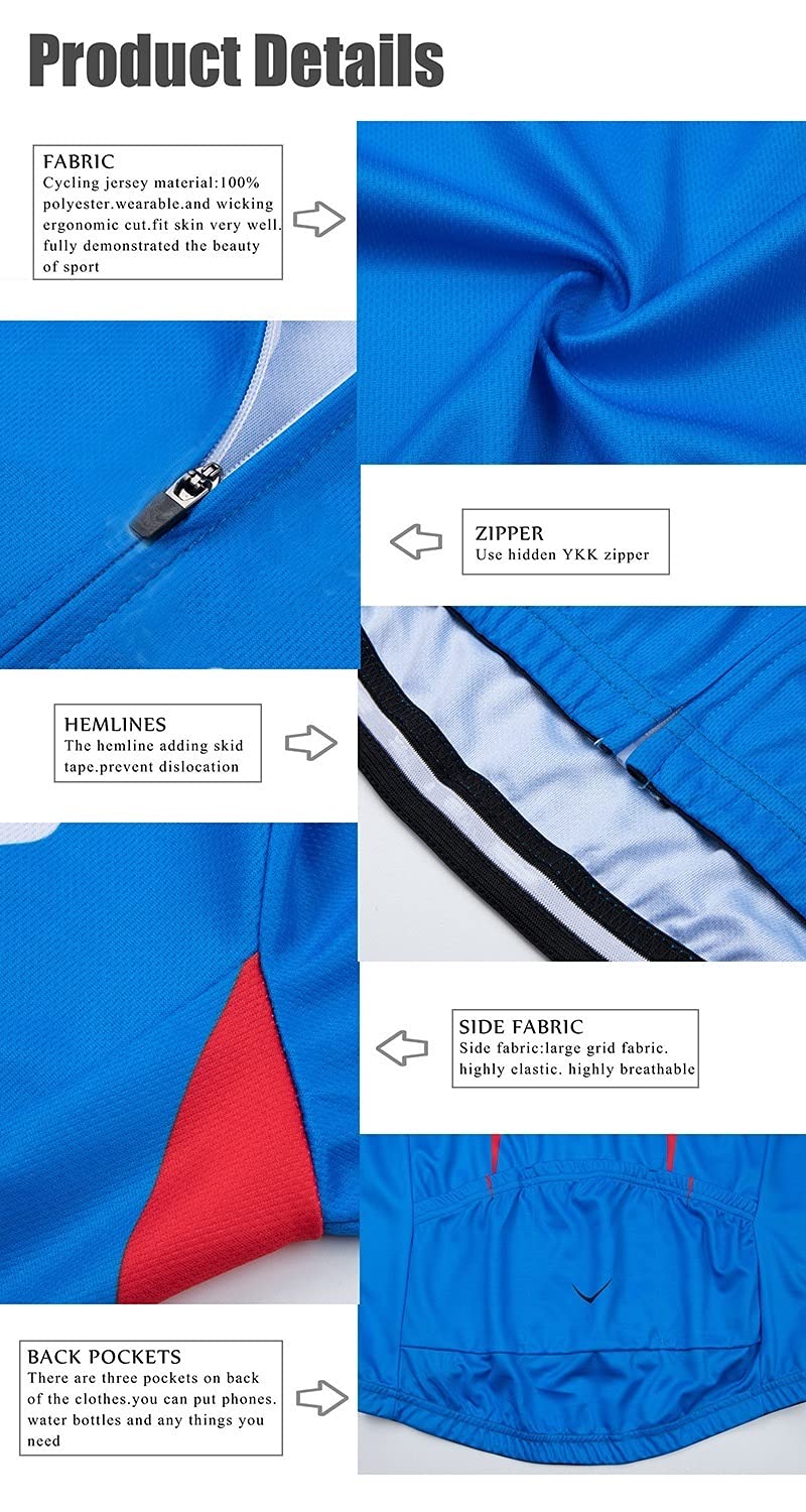 CYTSH Maillot de Ciclismo para Mujer, Conjuntos de Mono, Mono de Verano para Bicicleta, Manga Corta, triatlón, Uniforme de Equipo Profesional, 9d Gel, Ropa Deportiva MTB