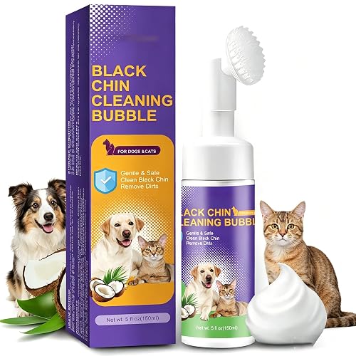 Cat Chin Cleaner,Waterless Cat Shampoo, No Rinse, Pet Hair Health Cleaner,Gentle Grooming Foam for Cats and Dogs Daily Chin Care and Travel Use-150ml