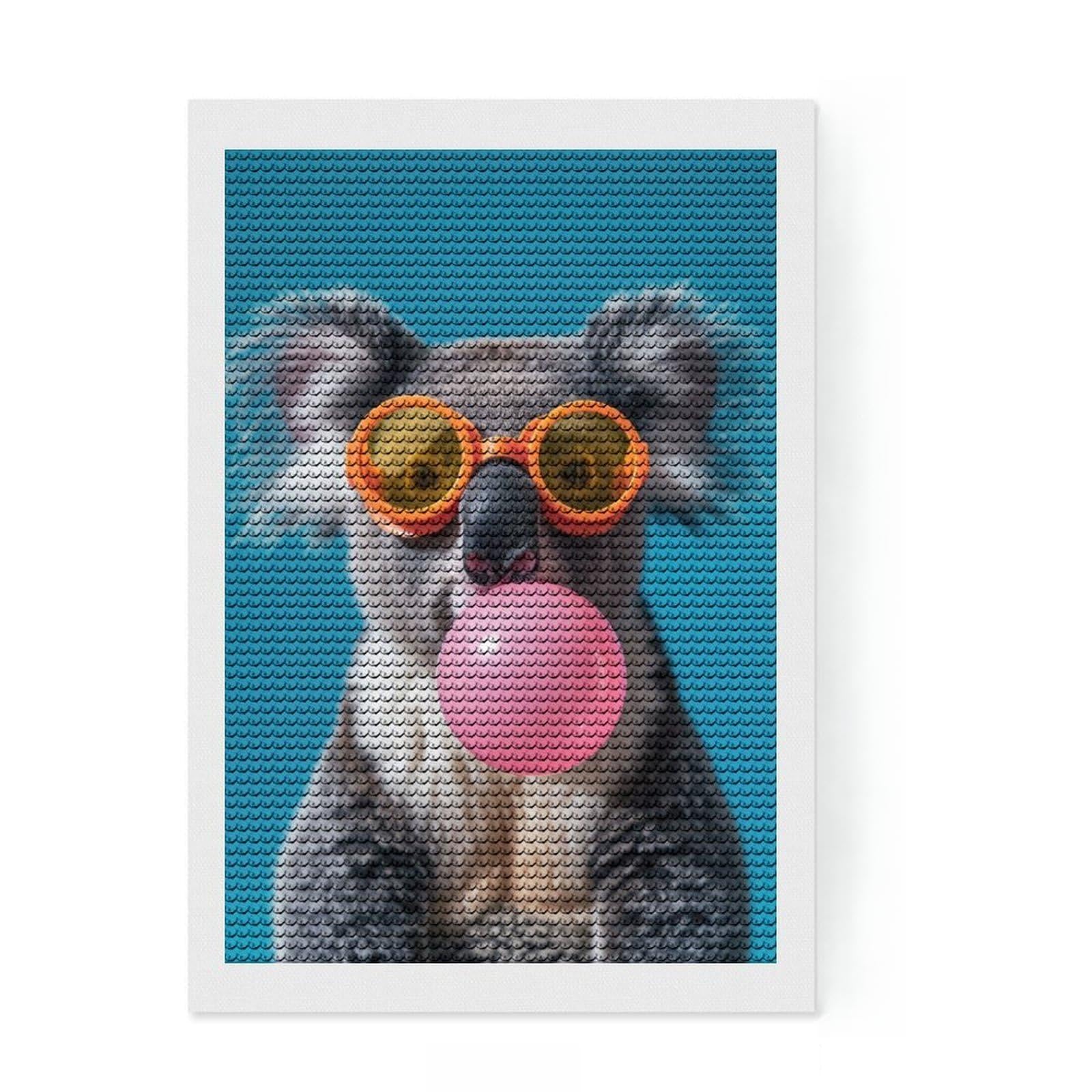 Junmoney Koala Bubblegum Diamond Painting Set 8"x12", for Family Craft Time, Fun Craft Experience, Modern Decor, Christmas Gift