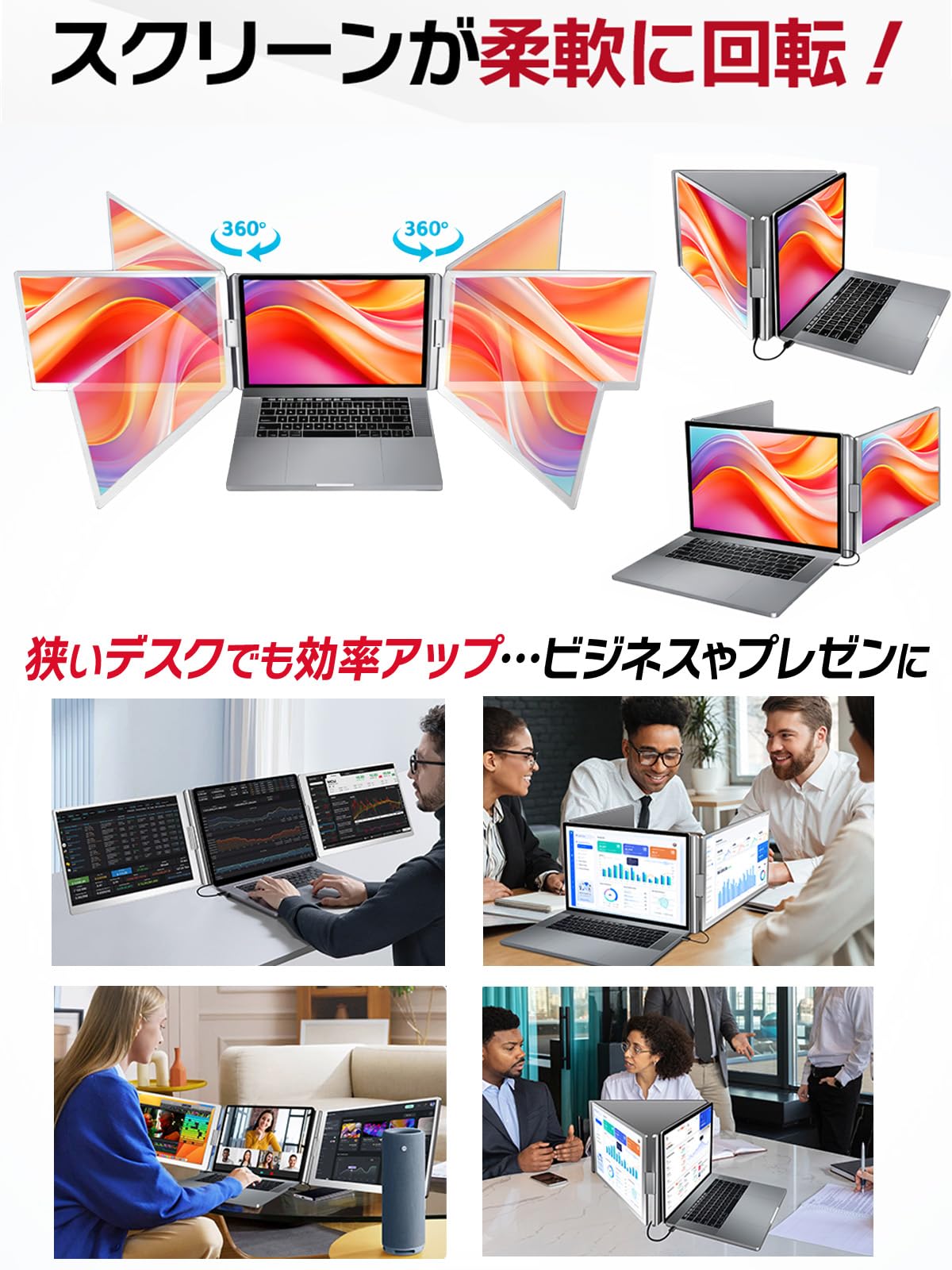 Amazon.co.jp: PETOOP トリプルモニター 14インチ 超軽量1.43kg ノート