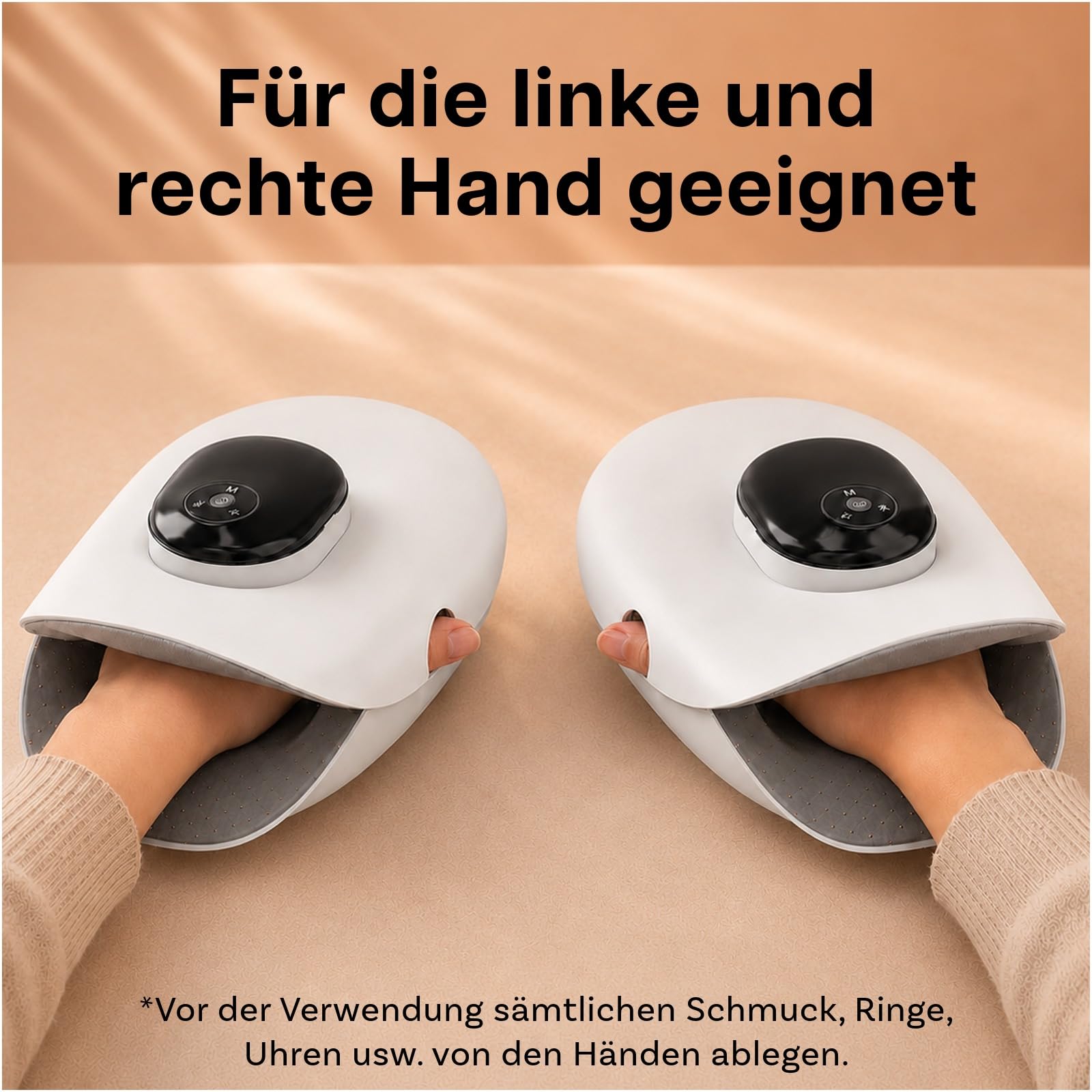 Handmassagegerät mit Wärme und Kompression von MMOBIEL – Kabelloses Smart Handmassager für Arthritis & Karpaltunnelsyndrom mit Fingerstreckung, 3 Wärmestufen & 5 Intensitäten – Geschenk für Frau/Mann