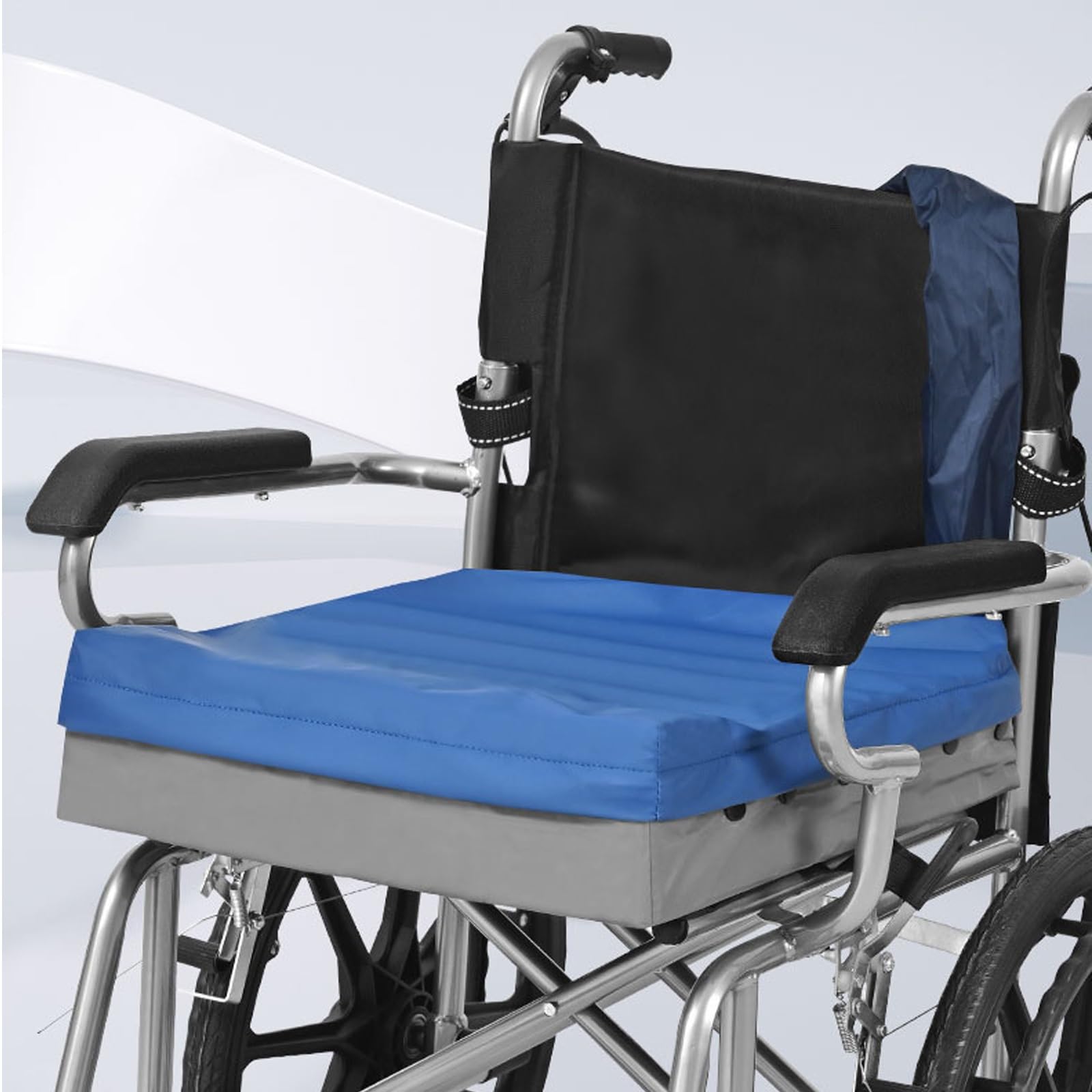 Cojín inflable for asiento de silla de ruedas antiescaras, almohada for el coxis, descompresión, con bomba aire silenciosa automática,adecuado for sillas ruedas, sillas de oficina,asientos automóvil