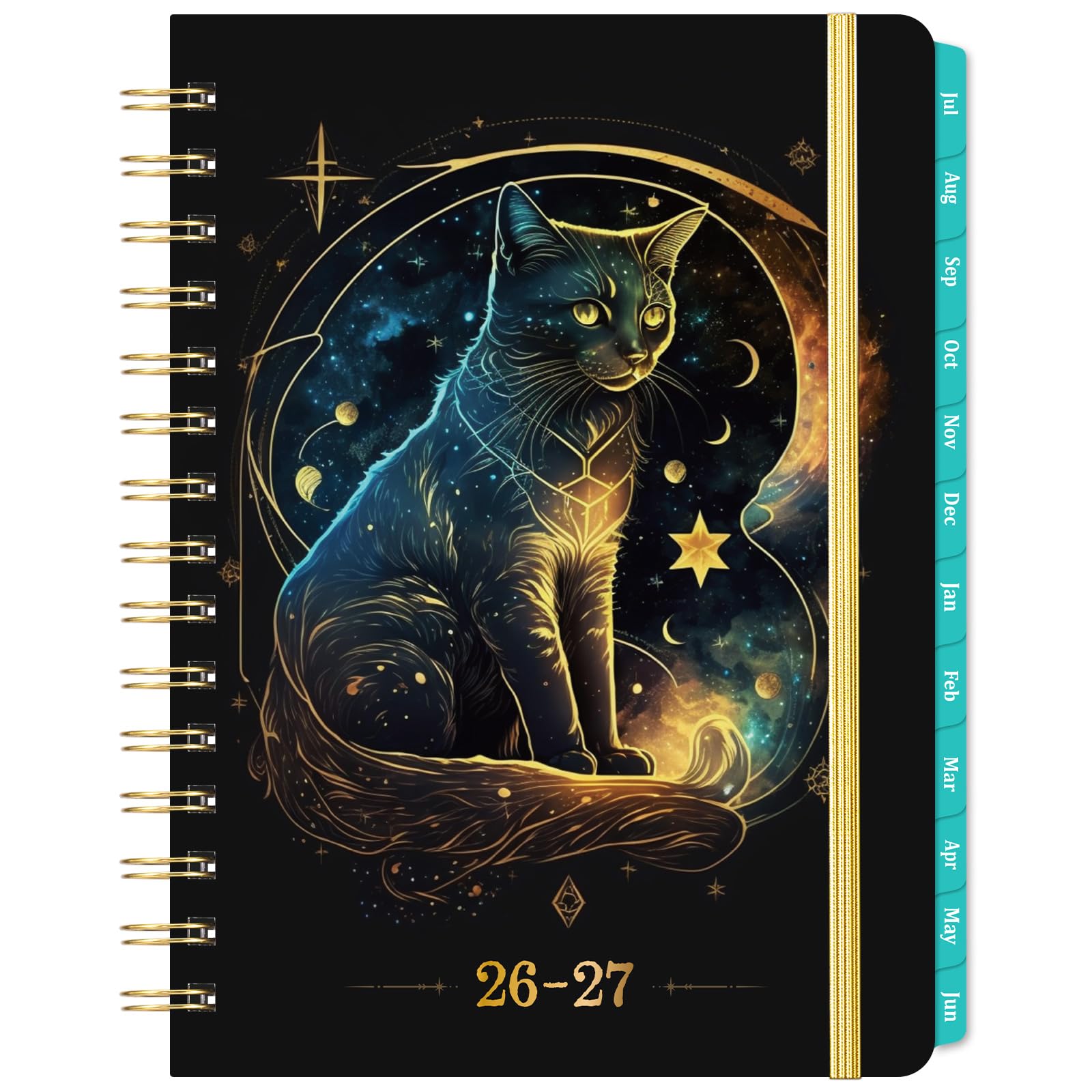 Planner 2026-2027 - Academic Planner 2026-2027, 26-27 Planners Weekly and Monthly with Tabs, Jul. 2026 - Jun. 2027, Calendar Monthly Planners, 8.4" x 6.3", Back Pocket + Thick Paper + Twin-Wire Binding - Cat Planner