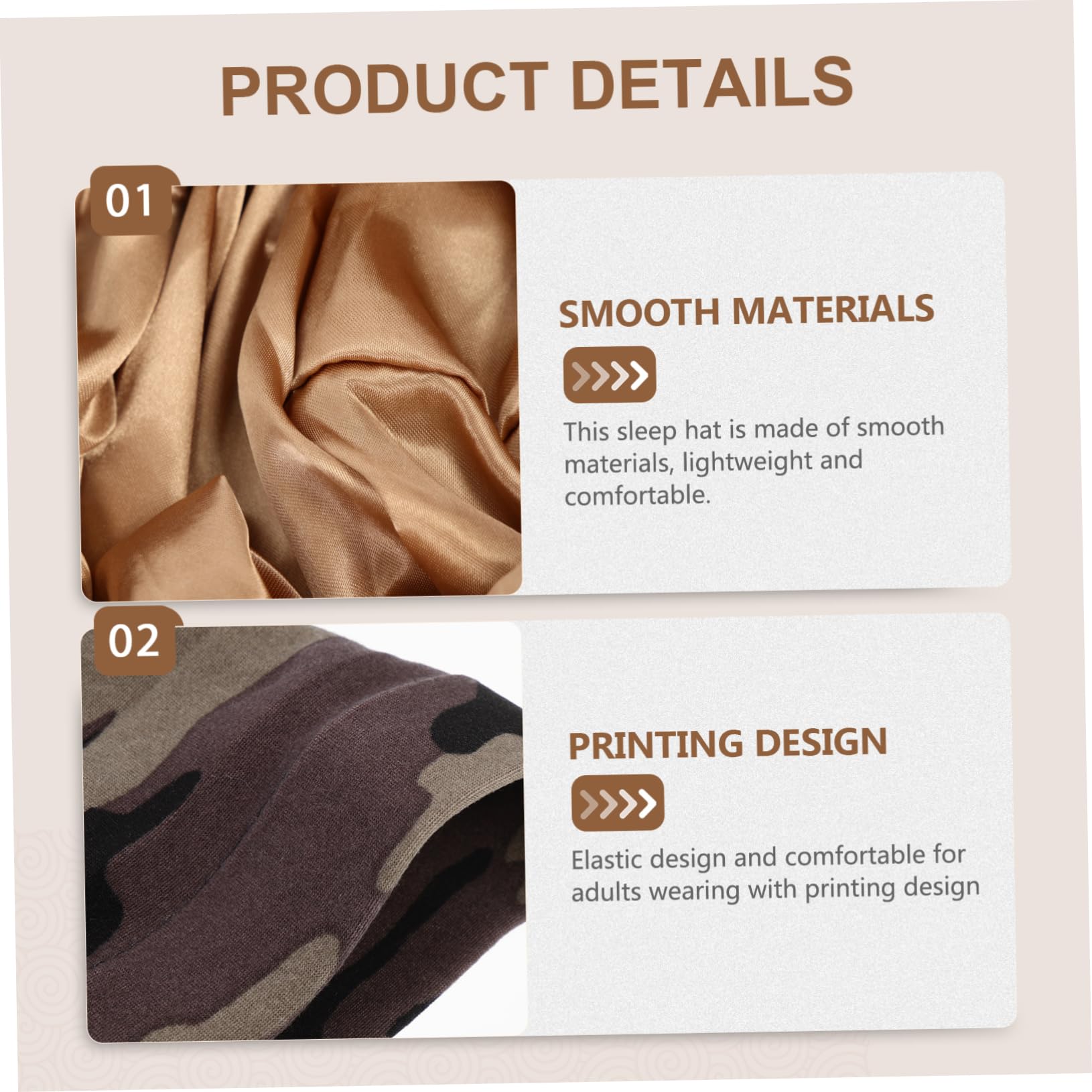 SHERCHPRY 5pezzi Cappello da Notte per Donne Elegante Copricapo Decorativo per Dormire Fodera Morbida e Traspirante per Trucco e Cura della per Chemioterapia e Comfort Notturno