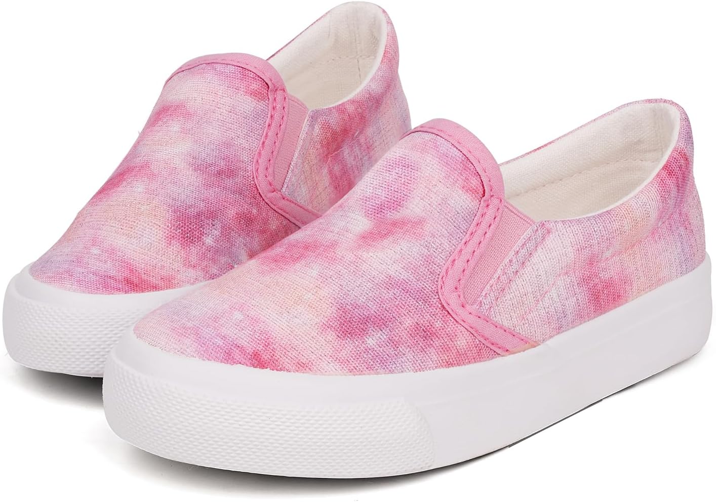 Toandon Toddler Kids Sparkle Glitter Sequins Sneakers Canvas Shoes Loafers
