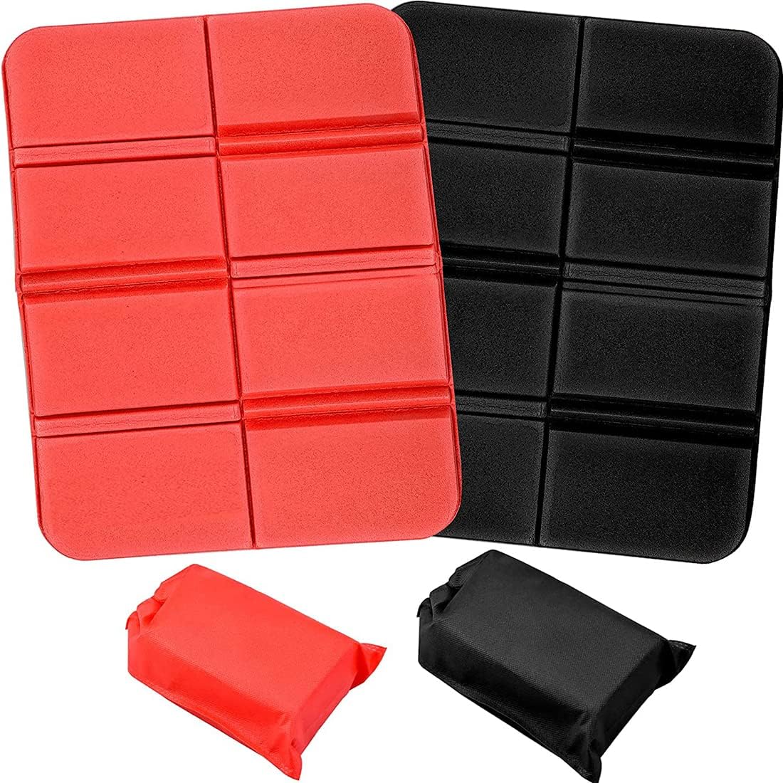 TERRIFI Foldable Camping Mat Portable Waterproof Light Weight Hiking Seat Pad Insulated Foam Cushion Mat for Outdoor Stadium Seats Walkers Hiking Camping Park Picnic Playground 2PCS