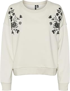 VERO Moda Damen Vmhelen Trina Ls Sweat Box JRS Ga Sweatshirt (1er Pack)