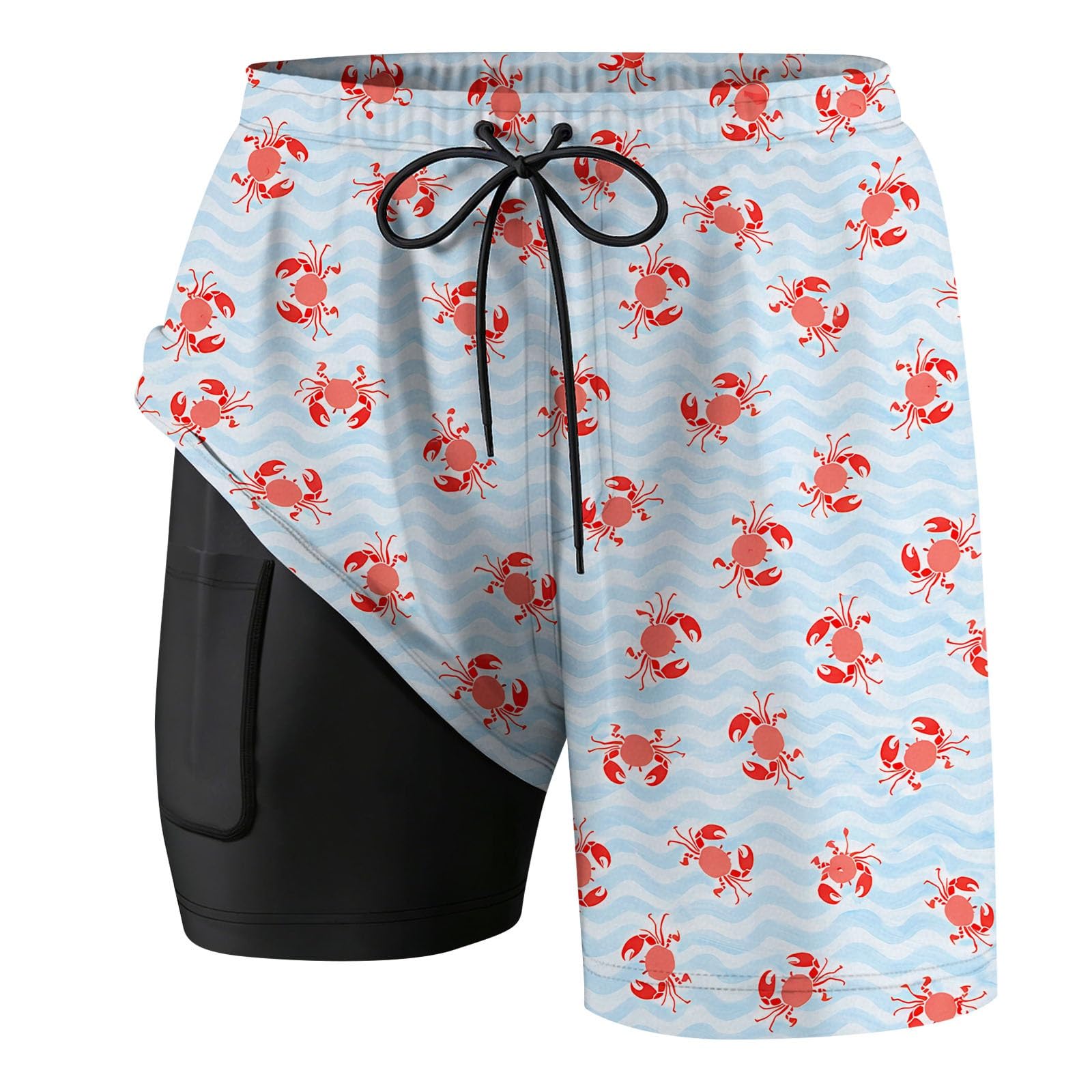 Bañador para hombre elástico con estampado 3D y secado rápido 5