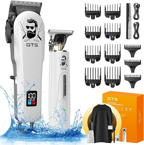 Miniatura 7 de GTSPro Hair Clippers for Men, Clippers and Trimmers Set, Barber Clippers, Electric Hair Trimmer with Box, Gifts for Men White