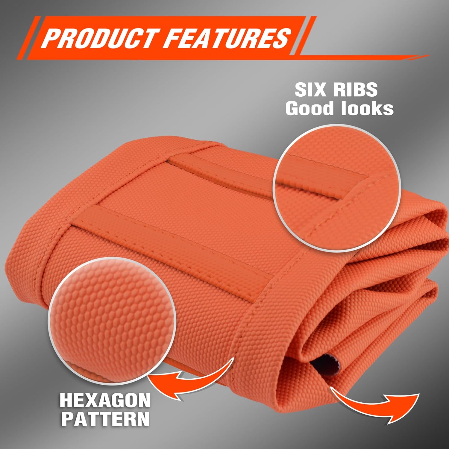 Dirt Bike Seat Cover - White Stripe Universial Seat Cover for Dirt Bike - Motorcycle Motorcross Enduro Seat Covers (All Orange)