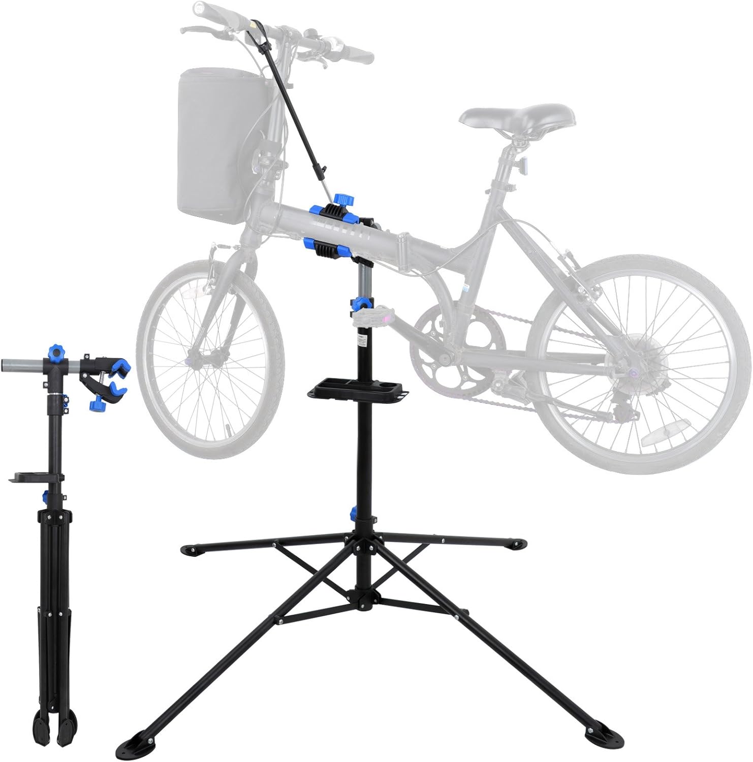 ZENSTYLE Pro Mechanic Bicycle Repair Workshop Stand Maintenance Rack with Tool Tray Extensible Bike Repair Stand