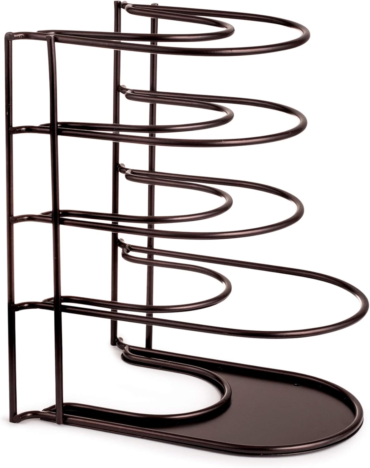 Pan Organizer for Cast Iron Skillets, Griddles and Pots - Heavy Duty Pan Rack - Holds Up to 50 LBS- Horizontal or Vertical Use - Durable Steel Construction - Bronze 12.2 Inch - No Assembly Required: Home & Kitchen