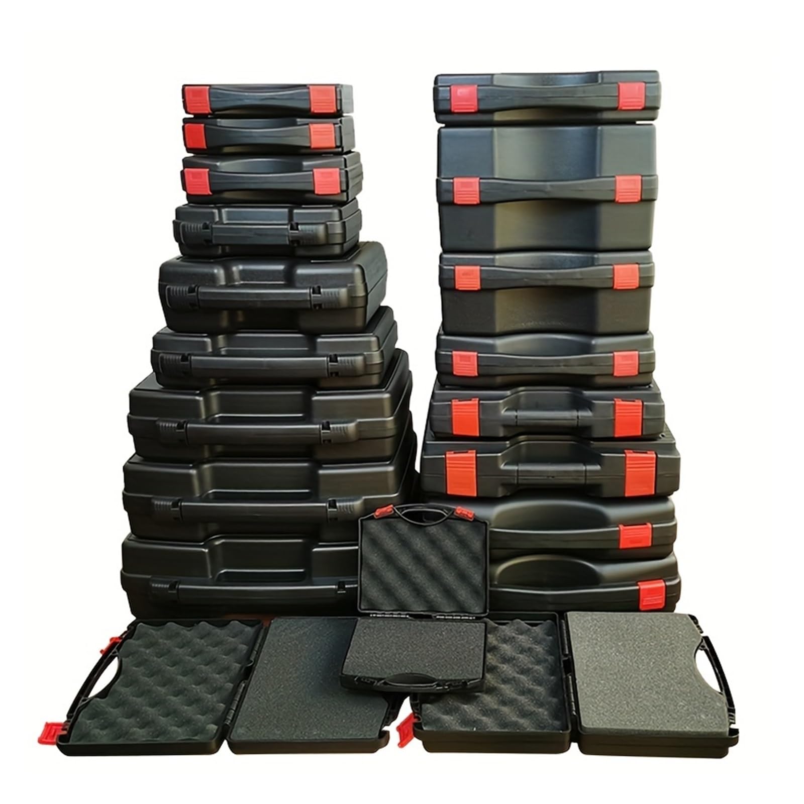 Cassetta Attrezzi Vuota Valigia Cassetta degli attrezzi con spugna completa in plastica portatile Valigetta for strumenti di sicurezza(400x350x100mm)