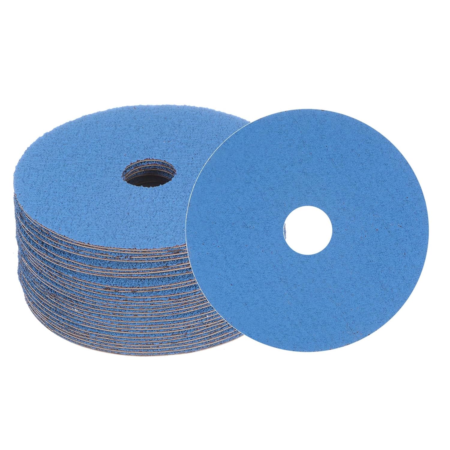 HARFINGTON 25PCS Zirconia Resin Fiber Grinding and Sanding Discs 4-1/2" x 7/8" Center Hole 50 Grit Fiber Abrasive Discs for Grinding Blending Polishing