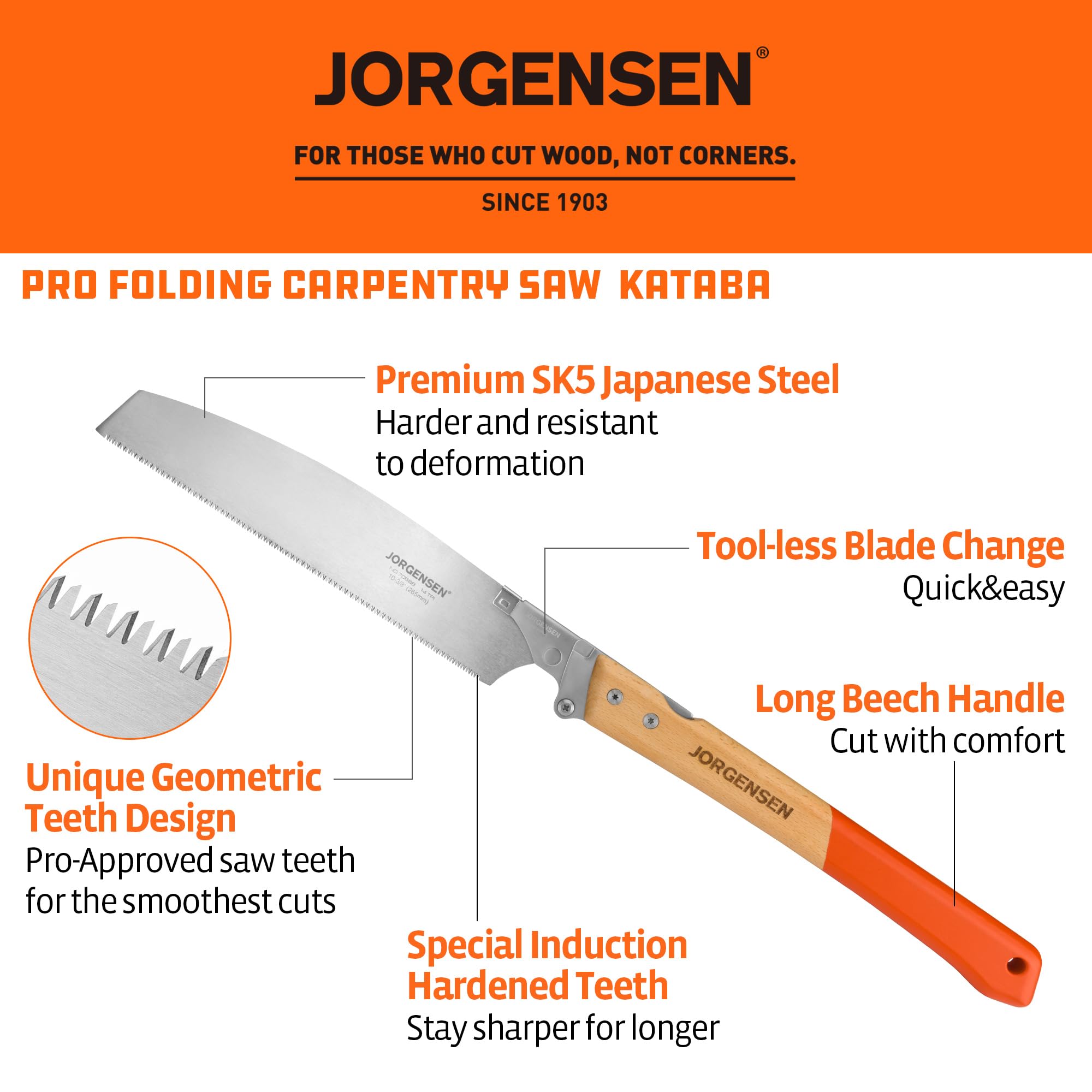 Jorgensen Kataba Pull Saw - Japanese Precision Tool -2