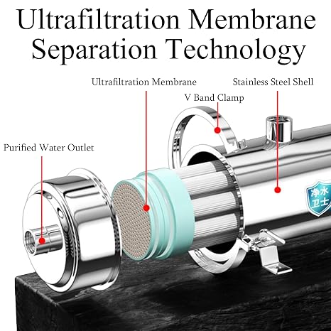 Whole Home Water Filtration System- UF Purifier,Filtering of SILTVIRUSES RustMICROORGANISMSSediment and Other Harmful SUBSTANCES in Water,Large FlowDrinking DIRECTL.