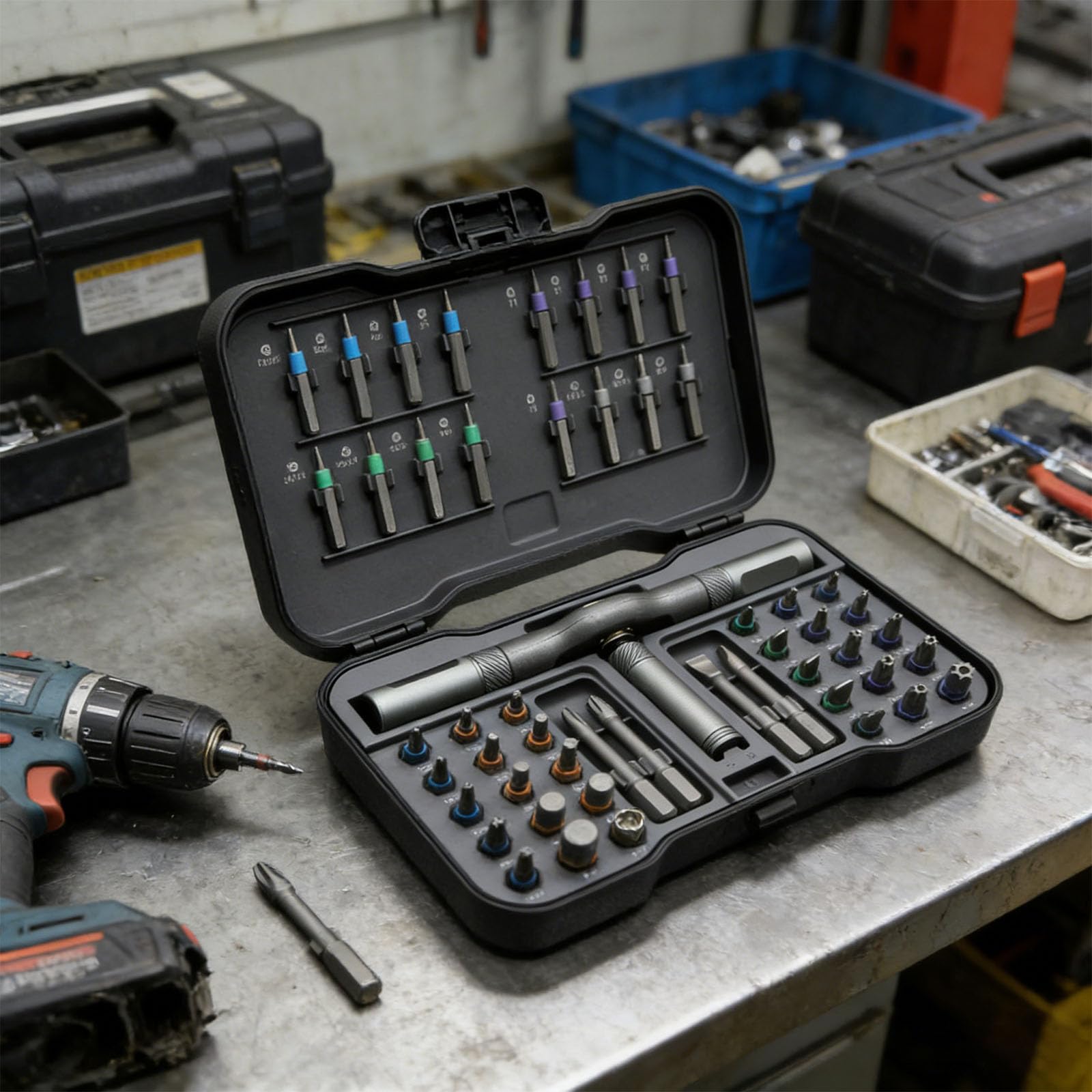 ordinarYone Juego de destornilladores magnéticos 50 en 1 con mango ergonómico y funda portátil para proyectos y reparaciones profesionales
