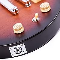 Vista 7 de Grote LPS-023 Guitarra eléctrica con acabado mate con pastillas P-90 - Guitarra de cuerpo sólido de caoba estilo LP (TS)