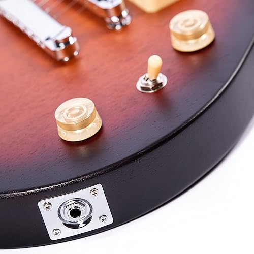 Miniatura 7 de Grote LPS-023 Guitarra eléctrica con acabado mate con pastillas P-90 - Guitarra de cuerpo sólido de caoba estilo LP (TS)