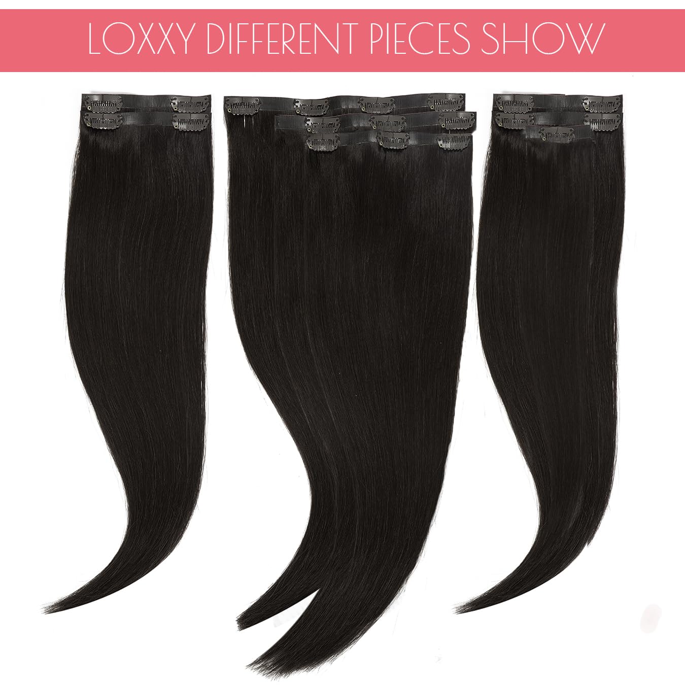 Loxxy Clip senza cuciture in estensioni dei capelli veri capelli umani a 20