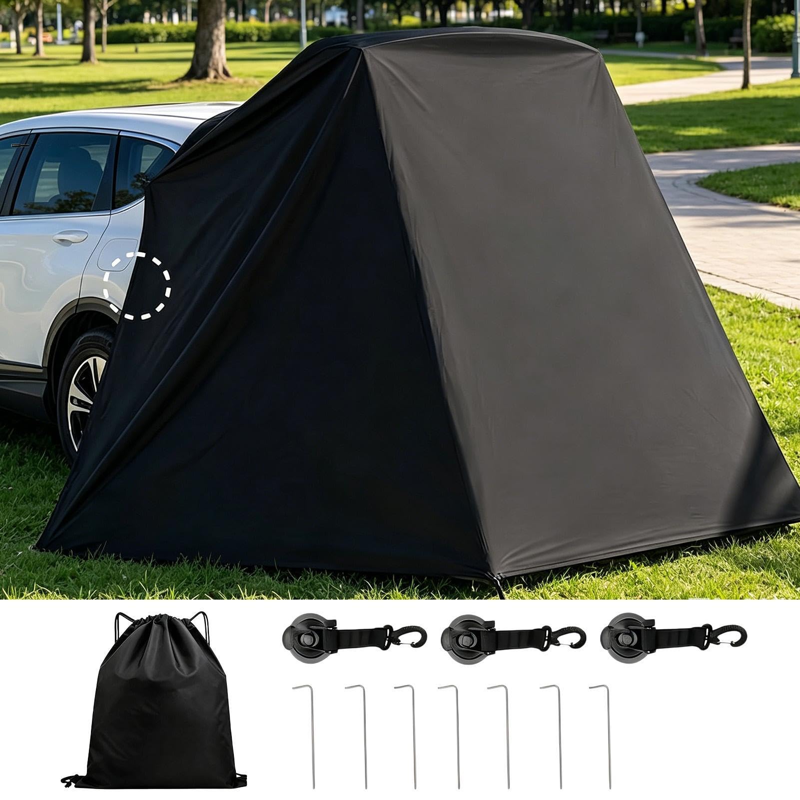 Generico Tenda per Bagagliaio SUV per Cambio Abiti Posteriore con Privacy | Tenda Paravento per Portellone per Camper Van Furgone Hatchback Rimorchio Campeggio Picnic Spiaggia Escursionismo Viaggio