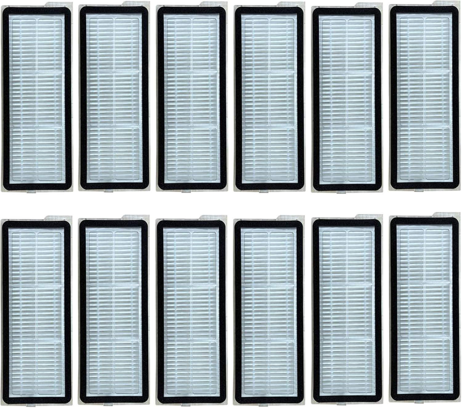 (12 Packs) Replacement HEPA Filter for Roborock Qrevo Series, QV35A, QV35S,Qrevo MaxV, Qrevo Plus, Qrevo Pro, Qrevo Curv, Qrevo Edge Robot Vacuum, Filters Accessories Kit (NOT FOR Q Revo)