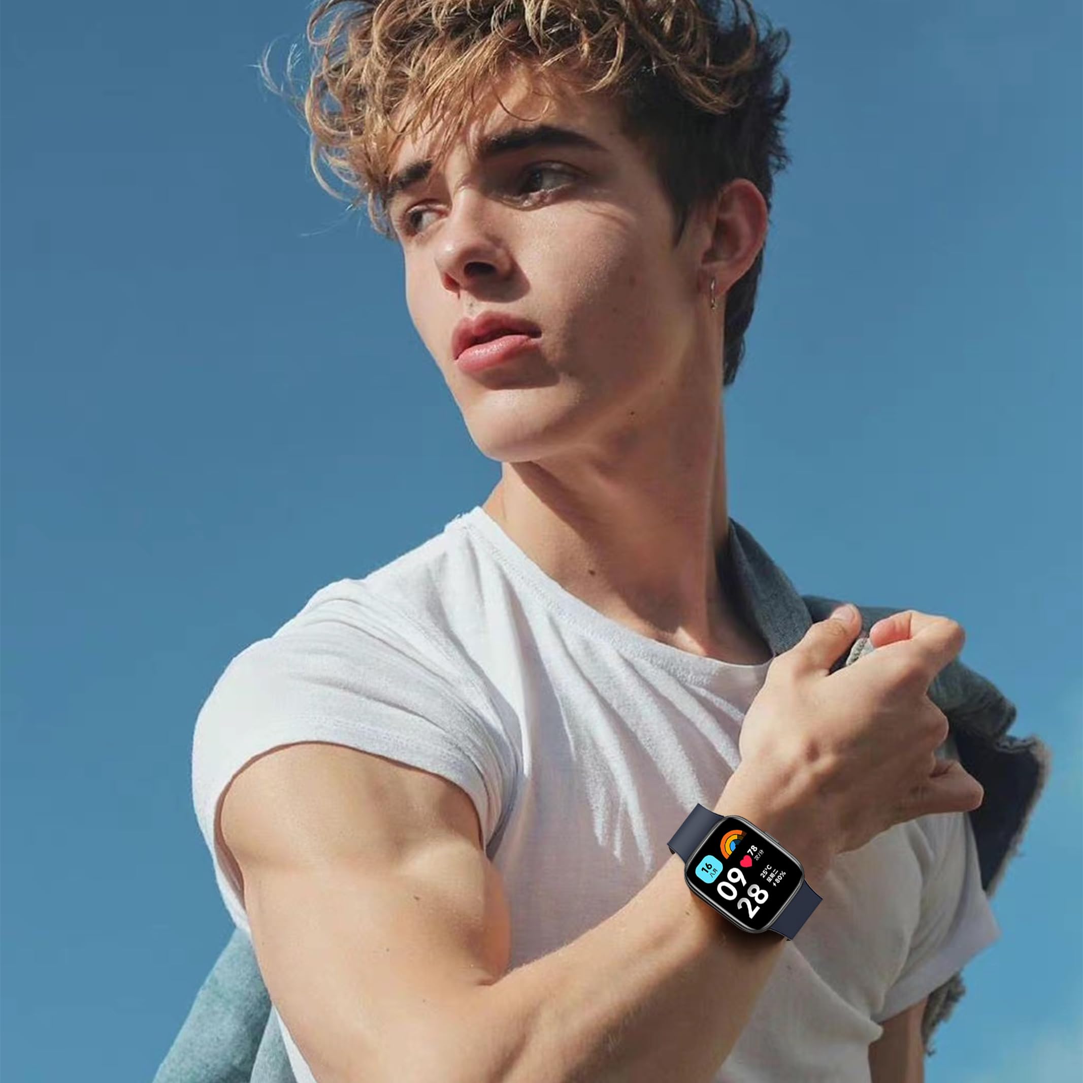 Cinturino Compatibile per Xiaomi Redmi Watch 3 Active Cinturini Regolabile Sportivo Braccialetto Compatibile per Xiaomi Redmi Watch 3 Lite (nessun Tracker)