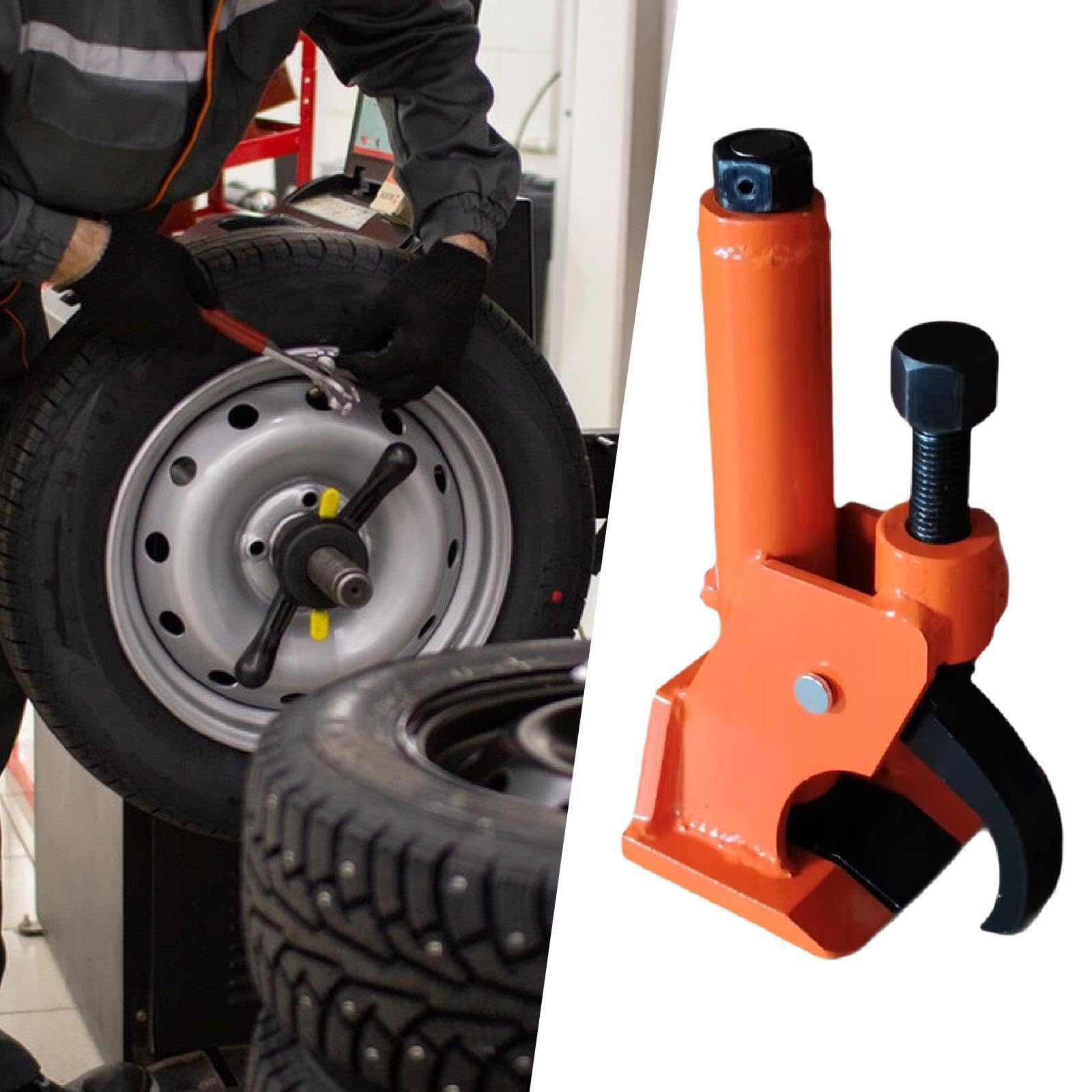 Desmontador de Talón de Neumáticos Manual, Herramienta para Cambio de Neumáticos, Potente, Multiusos, Resistente Y Ajustable para ATV/UTV, Naranja