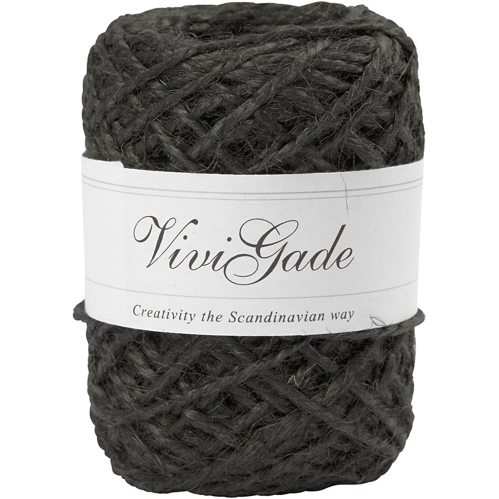 Vivi Gade 1-2 mm x 30 m Paris Design Natural Hemp, Black