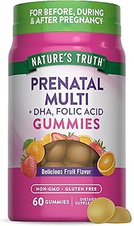 Nature's Truth Prenatal Multivitamin Gummies | with DHA & Folic Acid | 60 Count | Fruit Flavor | Non-GMO & Gluten Free Supplement