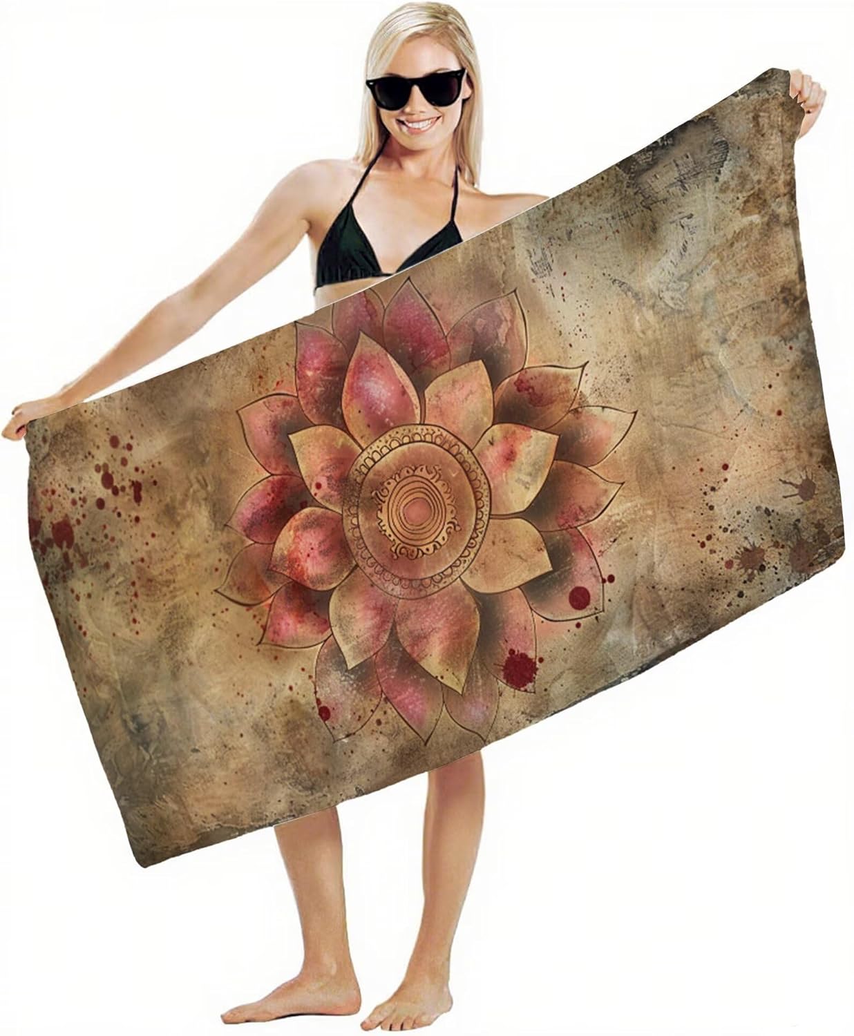 Beach Towel 90x180cm Bath Towels, Quick Dry Microfiber Towel, Sand Free, Super Absorbent, Lightweight, Compact Design, Towels for Bathroom Travel, Pool, Gym, Camping, Beach Vacation Essentials A2-755