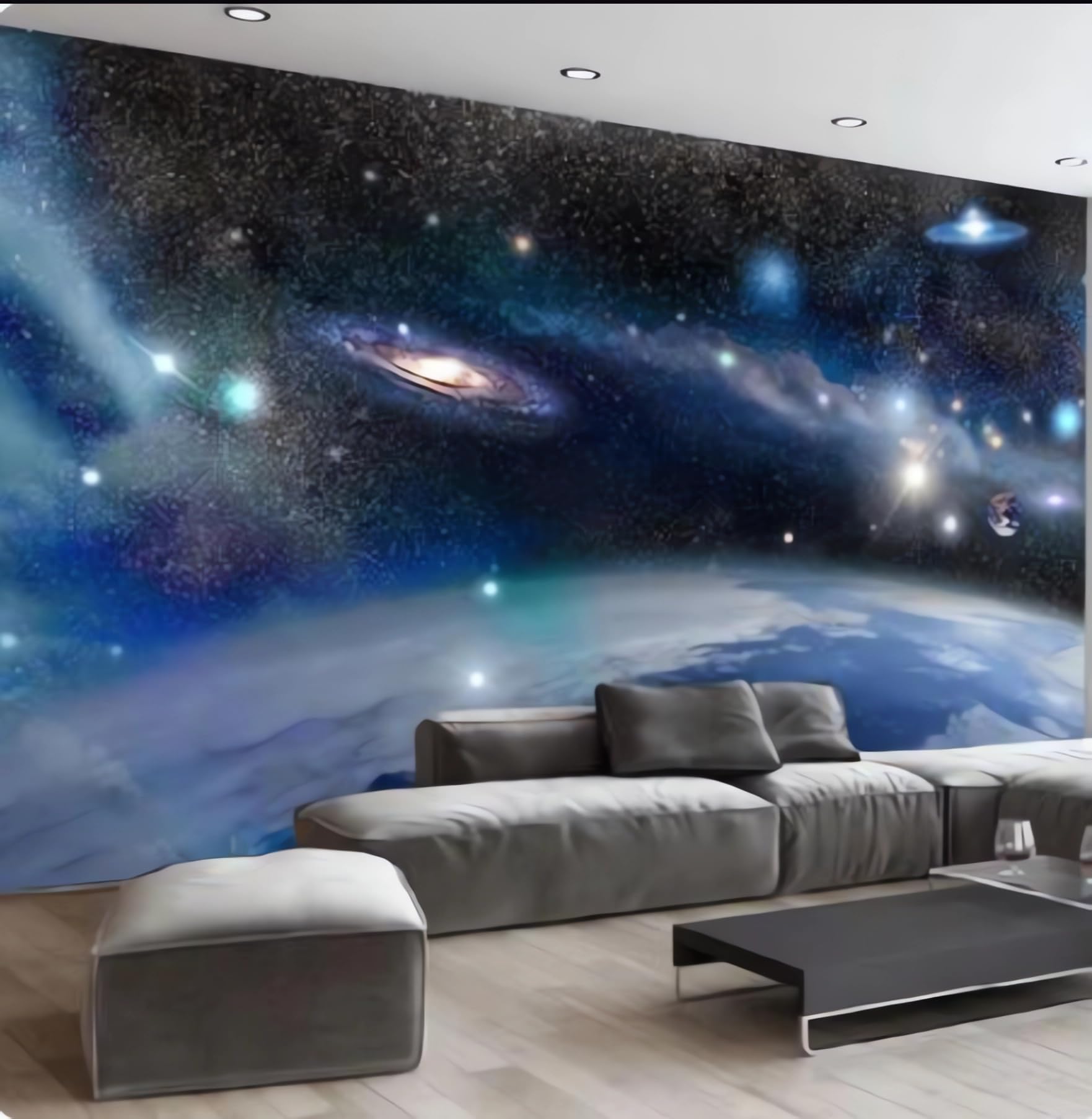 Papier peint personnalisé planète et galaxie haute définition 250x175
