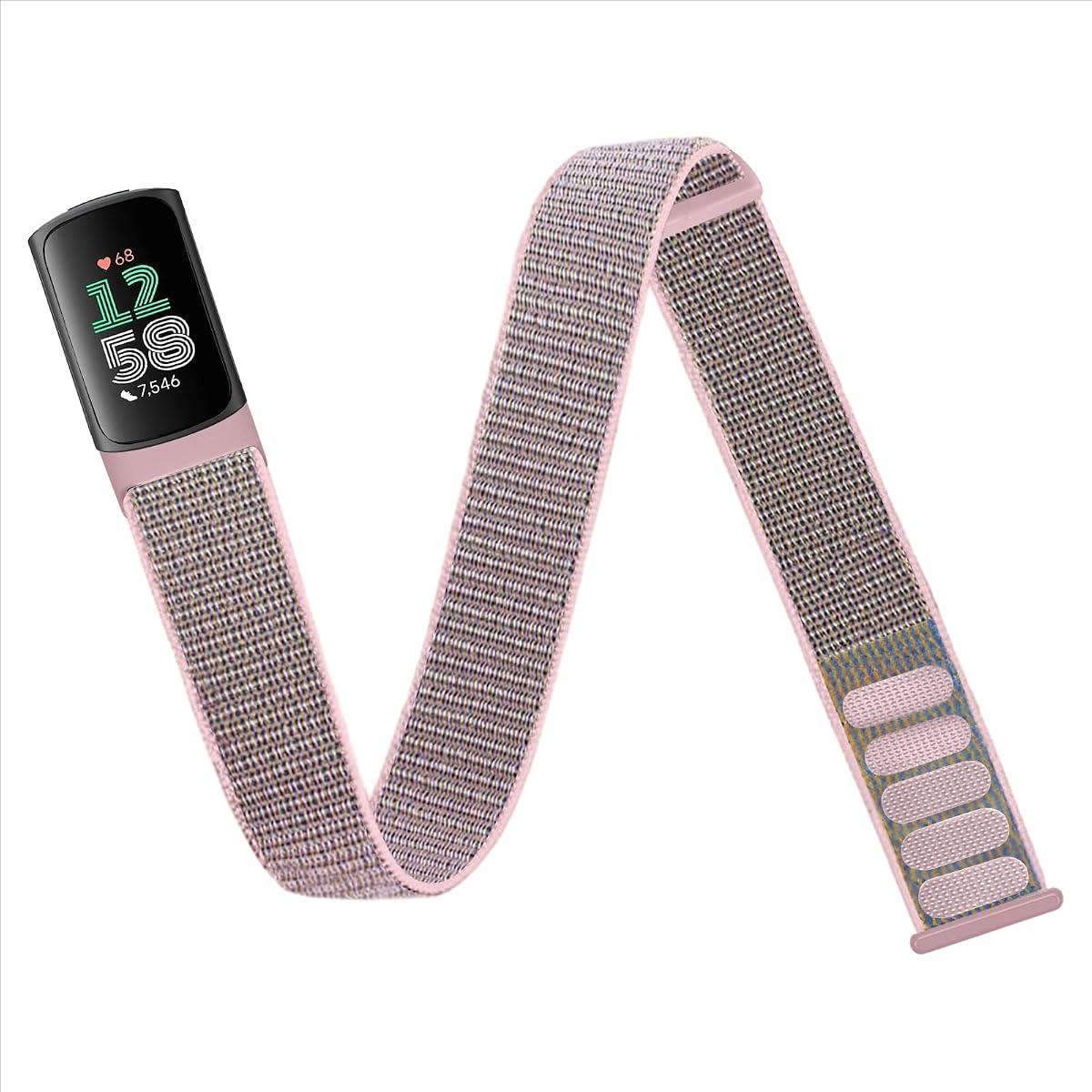 Nylon Sport Ankle/Arm Band Compatible with Fitbit Charge 6/5 Bands,Elastic Nylon Braided Arm Strap for Women Men