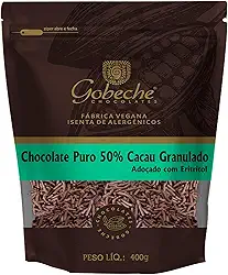 Chocolate Puro 50% Cacau Granulado Gobeche - Adoçado com Eritritol - 400g