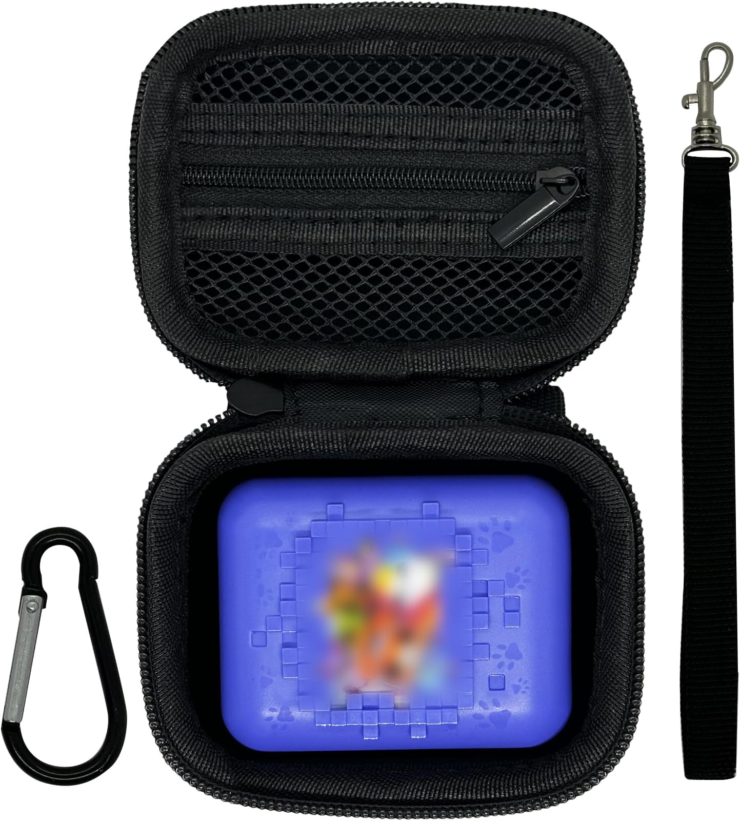 Hard Carrying Case for Bitzee Interactive Toy Digital Pet, Hard Travel Storage Holder for Bitzee Virtual Electronic Pets, Protective Storage Organizer with Zipper Mesh Pocket for Bitzee Accessories