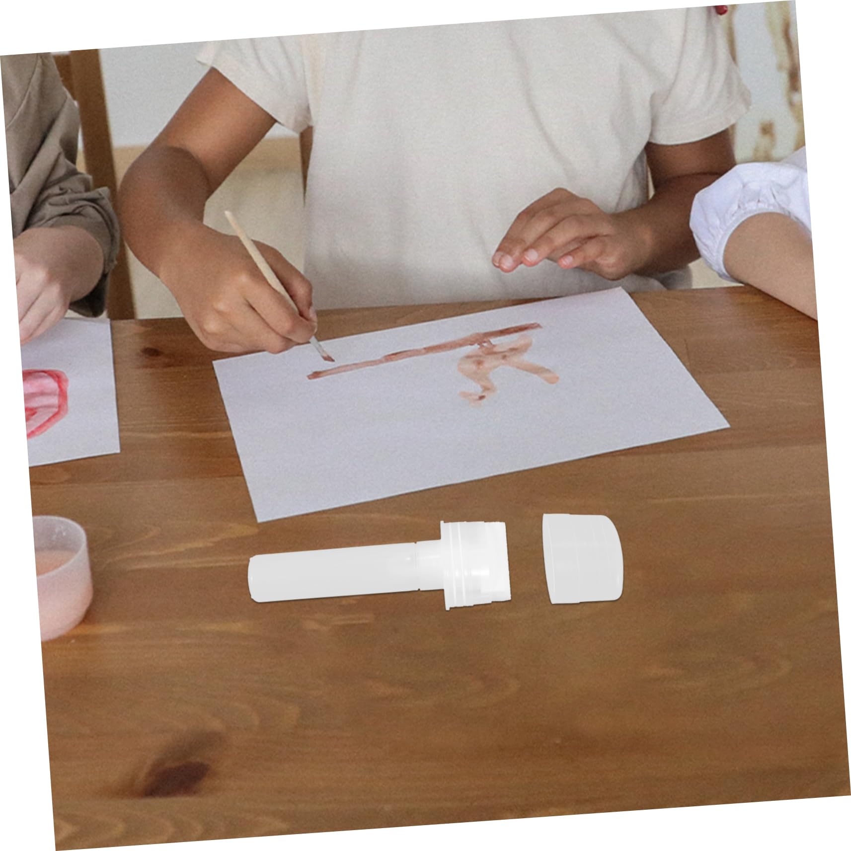 DOITOOL 4 Stück Leeres Stifthalterzubehör Double-end-dicker Marker-stift Textmarker Farbstift Nachfüllbar Graffiti-farbstifte Leere Farbtuben Befüllbarer Farbstift Plastik Weiß