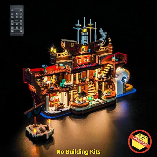 Fernbedienung Licht-Kit Kompatibel mit Lego The Baratie Floating Restaurant 75640 (Kein Modell), Led Beleuchtungs Set Compatible with Lego 75640 The Baratie Floating Restaurant Kreative Spielzeug - 2