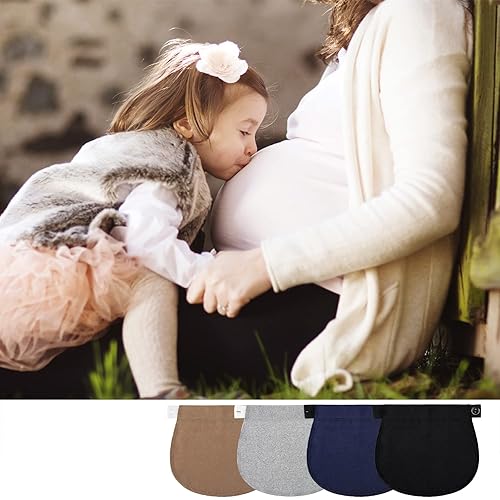 Miniatura 5 de Extensor de pantalones de maternidad ajustable elástico pantalón extensor de botón para mujeres embarazadas negro azul marino gris caqui blanco