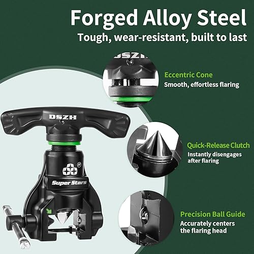 Miniatura 2 de Super Stars Herramientas de abocinado para 1/4 in - 3/4 in HVAC abocinado simple de 45 grados tipo cono excéntrico kit de abocinado para tubería