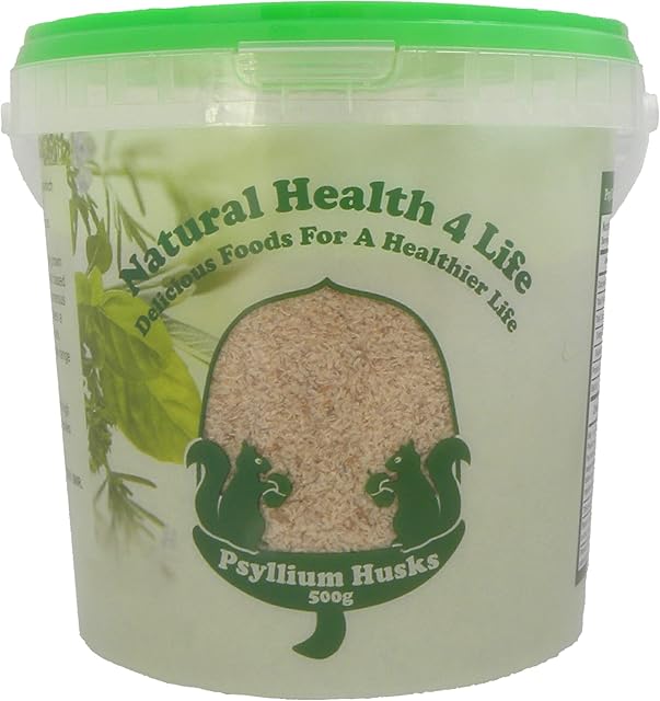 Psyllium Husks 500g in Storage Tub with Serving Scoop