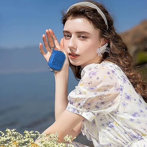 Miniatura 4 de Funda para AirPods Pro de 2 generación, funda transparente para Airpods Pro2 grabada, color violeta duro, con bloqueo y forro grabado de silicona