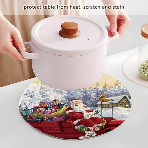 Miniatura 5 de 3 piezas de camino de mesa de salvamanteles para ollas y sartenes calientes de 15 pulgadas, almohadilla de algodón para tetera, cocina, decoración