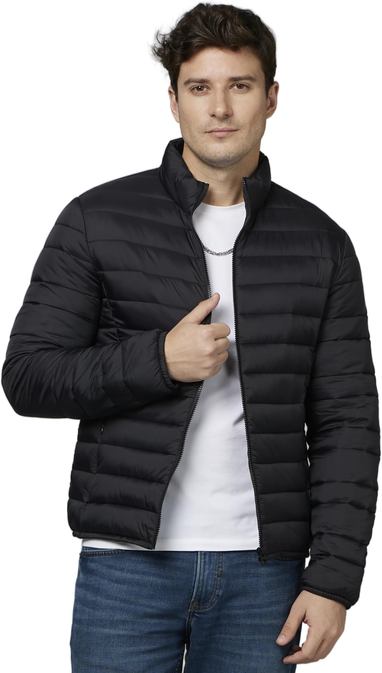 CelioSolid Black Long Sleeves Jackets