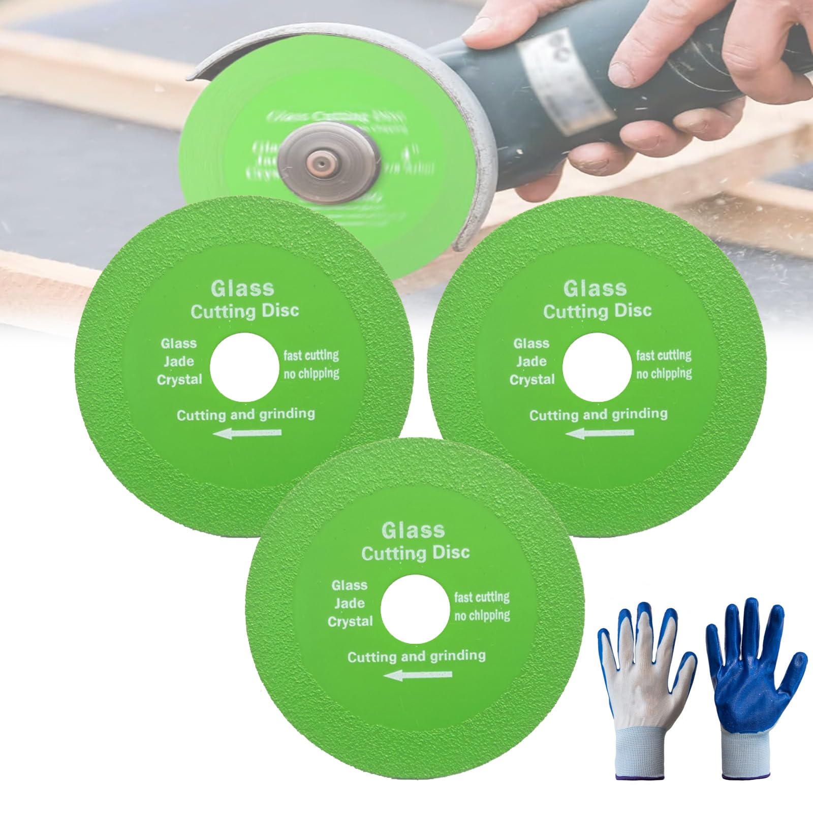 Rock Slab Grinding Disc, Glass Cutting Disc For Angle Grinder, Discos Para Cortar Ceramica, Klyzor Glass Cutting Disc, Indestructible Disc For Angle Grinder, Porous Widened Cutting Blade (d:100-110mm)