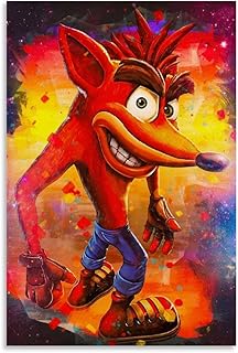 Chaojia Crash Bandicoot - Stampa artistica su tela e stampa artistica da parete, 20 x 30 cm