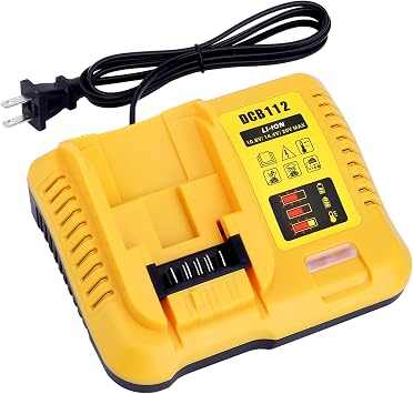 DCB112 Battery Charger Replacement for De-Walt 12V 20V and 60V MAX Lithium-Ion Battery DCB201 DCB200 DCB612 DCB609-2 DCB609 DCB606 DCB606-2 DCB208 DCB206 DCB204 DCB203 DCB126