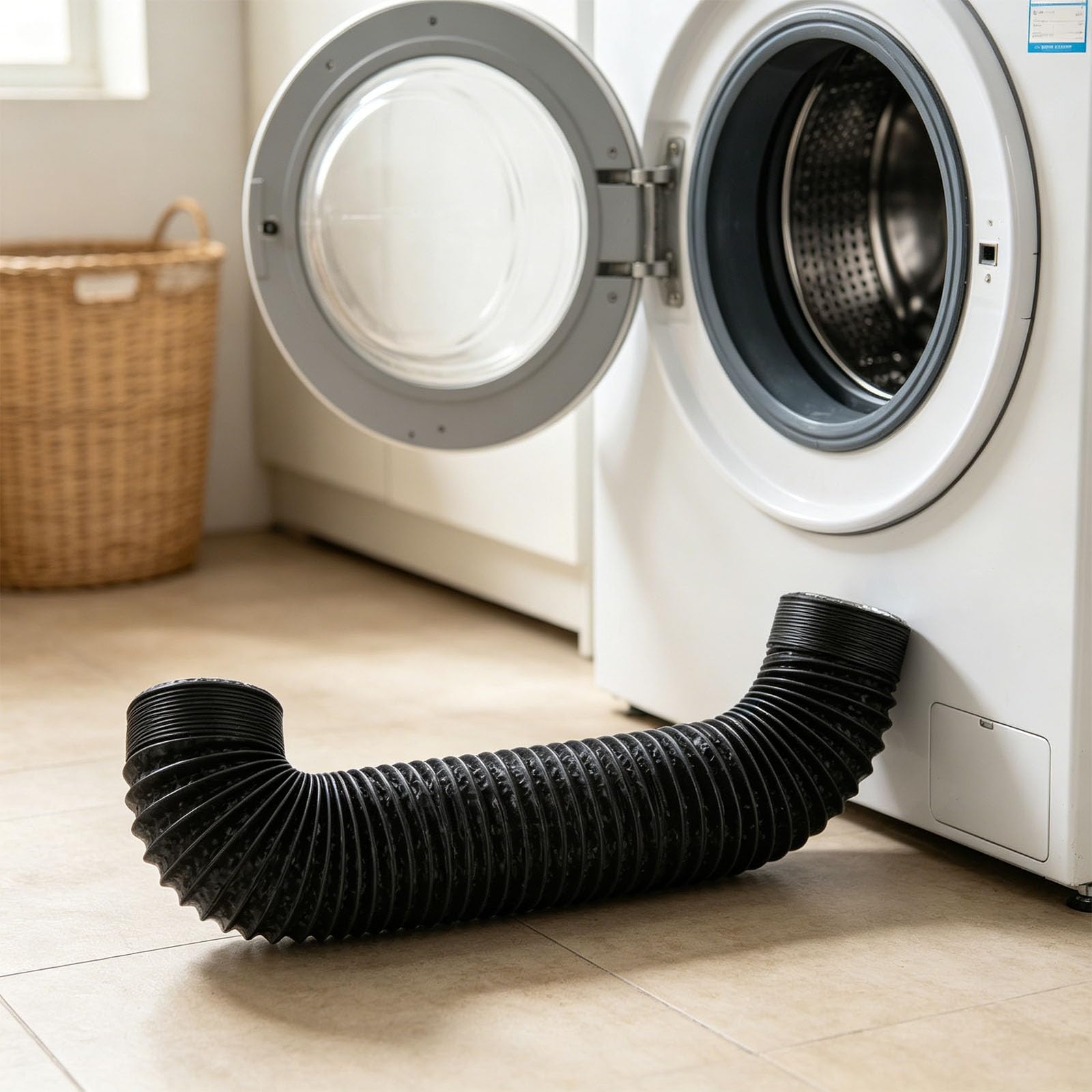 Paquete de Conectores de Manguera para Secadora consistentes con Accesorios de Metal Reforzado y Conector de ventilación para Secadora de tuberías Exteriores Resistentes a los Rayos UV
